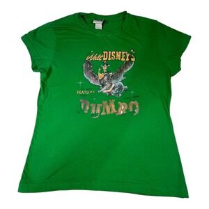 Disney Dumbo Graphic T-Shirt Short Sleeve Cotton‎ Blend Top Large Vintage USA